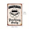 Vintage Metal Wall Art Low Rider Parking Sign X Cm Rustic Garage Man Cave Decor