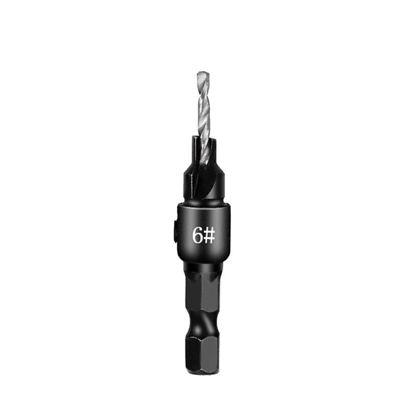 #5 #6 #8 #10 #12 Countersink Drill Bit Drill Pilot Hole Hexagonal Shank Screw Electric Drill Drilling Tool