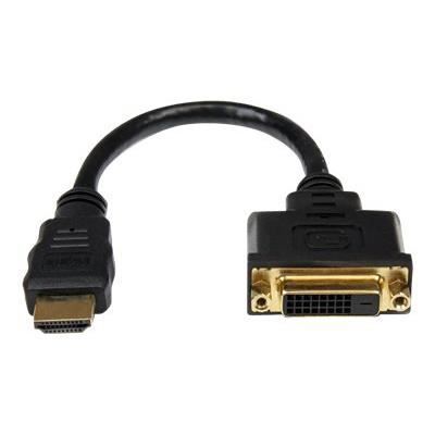 20 cm HDMI auf DVI-D Adapterkabel - STARTECH - Videoadapter - Schwarz - Geschirmt