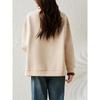 DIMANAF 2025 New Plus Size Women Hoodies Full Sleeve Loose Casual Design Basic Tops T-Shirt New Pullover