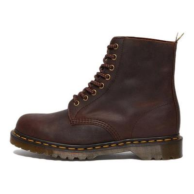 Botas Cortas de Cuero 1460 con 8 Ojales Unisex Marrón-Rojo 30670294