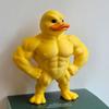 Estatua Pato Musculoso - Decoración de Escritorio 3D, Linda Figurita Caprichosa para Estantería, Decoración Multifuncional para Interior/Exterior, Accesorio para el Hogar