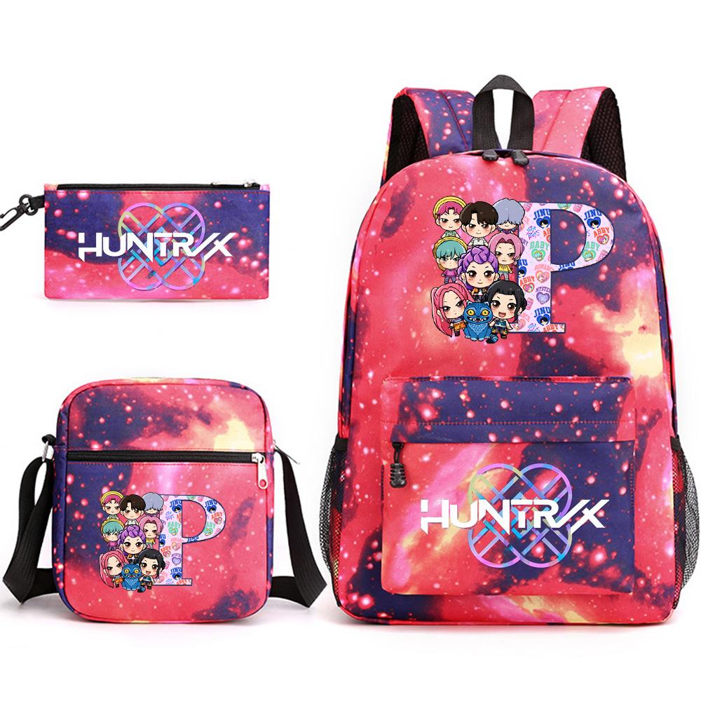 

3Pcs/set 26 English Letter Printed Backpack with Shoulder Bag Pencil Case for Teenager Student Boy Girl School Bag Large Capacity Bookbag Kid Gift