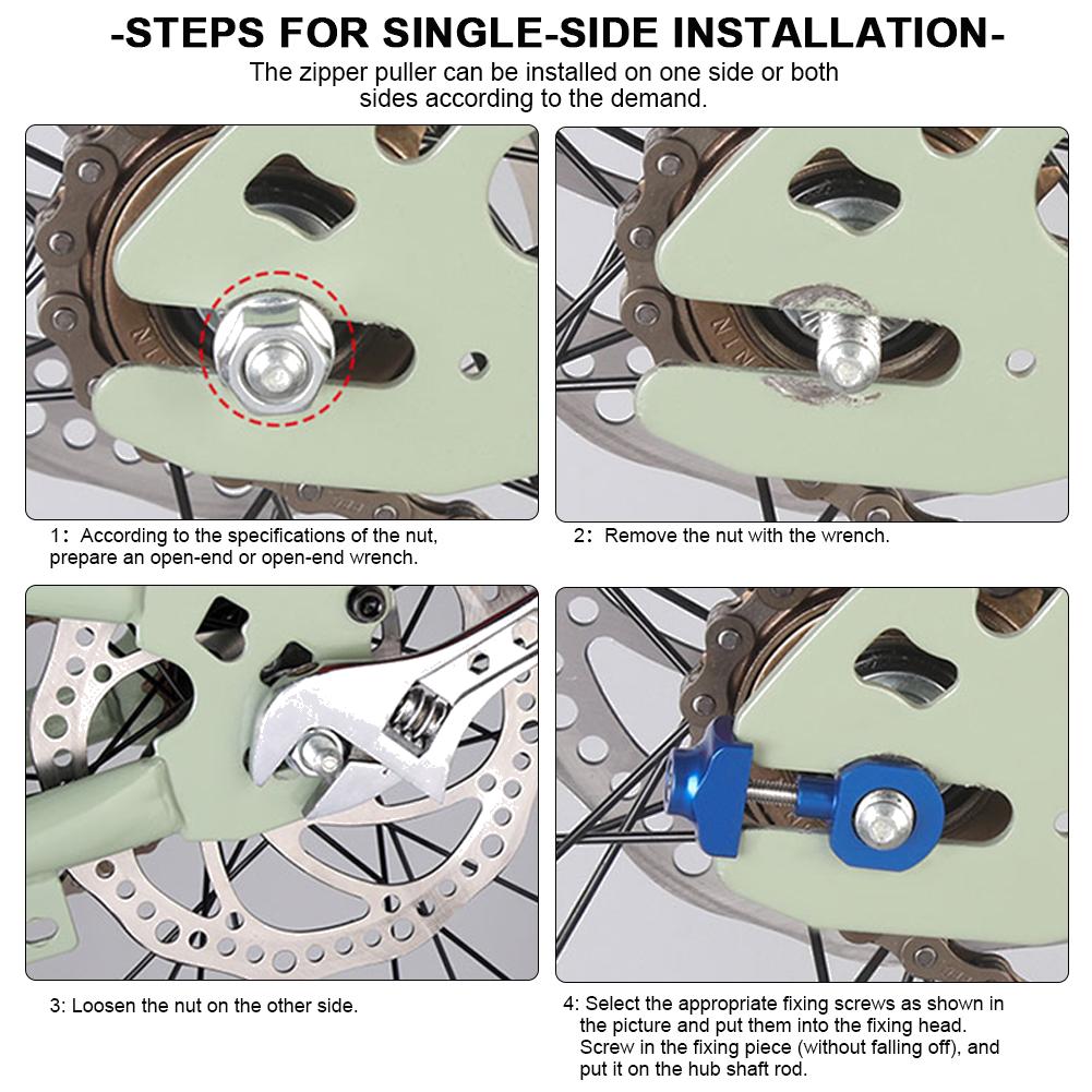 Bicycle Chain Adjuster Aluminum Alloy Bike Chain Tensioner Fastener for Single Speed Bicycle BMX Fixie Bike