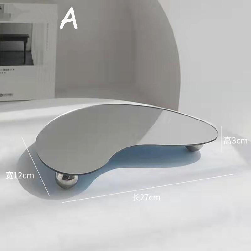 Decorative Tray Storage Organizer Acrylic Tray Perfume Cosmetic Tray Home Decor Plates Multi-Purpose Storage Rack Decoration