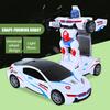 Electric Transforming Robot Car Toy with Music Light Automatic Obstacle Avoidance Deformation Tank