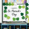 Whaline 45Pcs St. Patrick's Day Shamrock Cutouts 5.9 Inch Gradient Green Clover Shape Cut Outs Large Creative Assorted Paper Cut-Outs for Irish