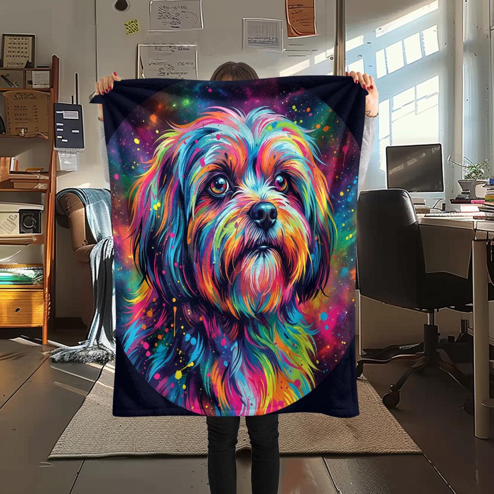 

Colorful splashed ink animals Print Flannel Blanket,High quality Comfortable for All Seasons,Home Decor,Warmth and Comfort,Perfect for Christmas Gifts 80cm x 120cm