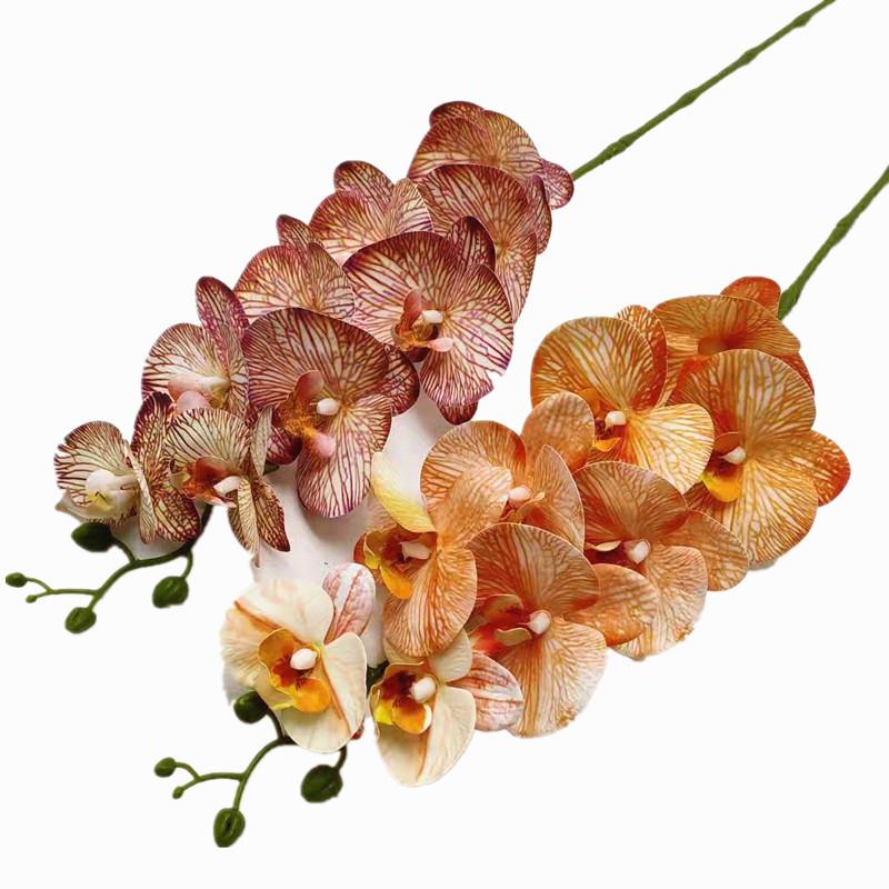 Latex Butterfly Orchid Flower 9 Heads Real Touch Artificial Phalaenopsis