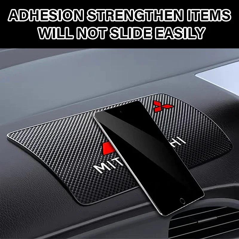 Auto Handy Halter Matte Armaturenbrett Matte Gummi Matte Anti-Rutsch Pad Für Mitsubishi Outlander Lancer 10 ASX RALLIART Eclipse L200 Pajero