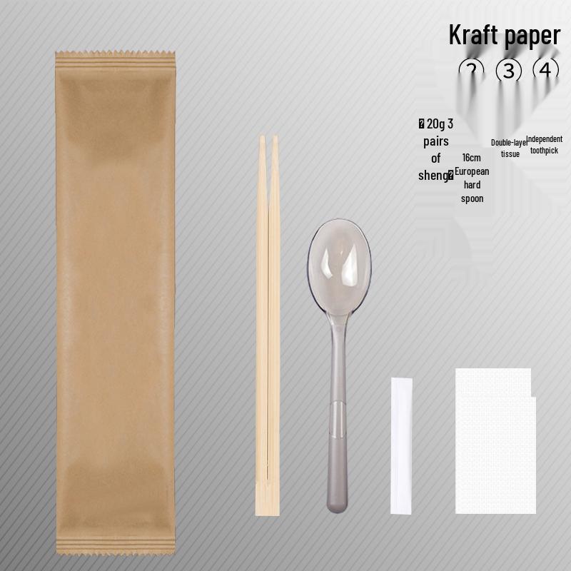 Yingtang Disposable Wooden Cutlery 4-Piece Set
