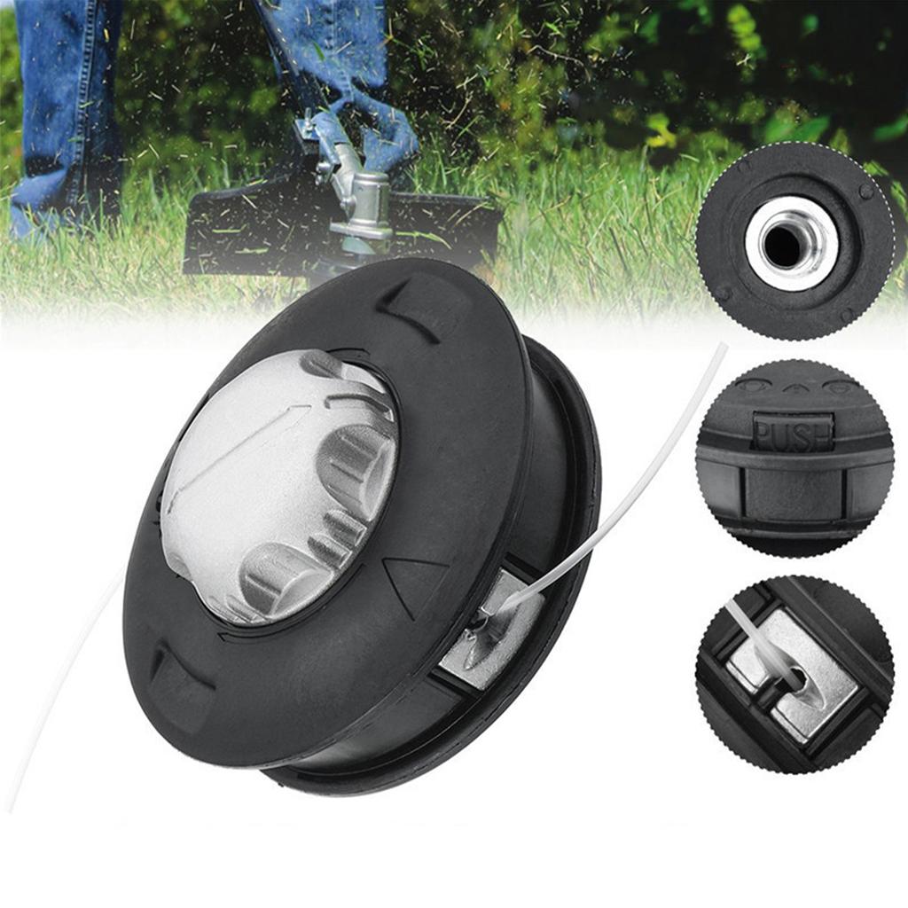 Grass Trimmer Head Replacement Aluminium Alloy Lawn Mower Trimmer Head Accessory for Garden Weeder