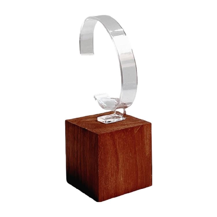 Sophisticated Watch Display Rack C Shape Timepiece Holder with Wood Base Watches Showcase Stand Jewelry Organizer