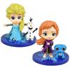 2Pcs/Set  Frozen Anime Figures Room Decoration Accessories Cartoon Anna Elsa Princess Doll Model Toys Kids Birthday Gift