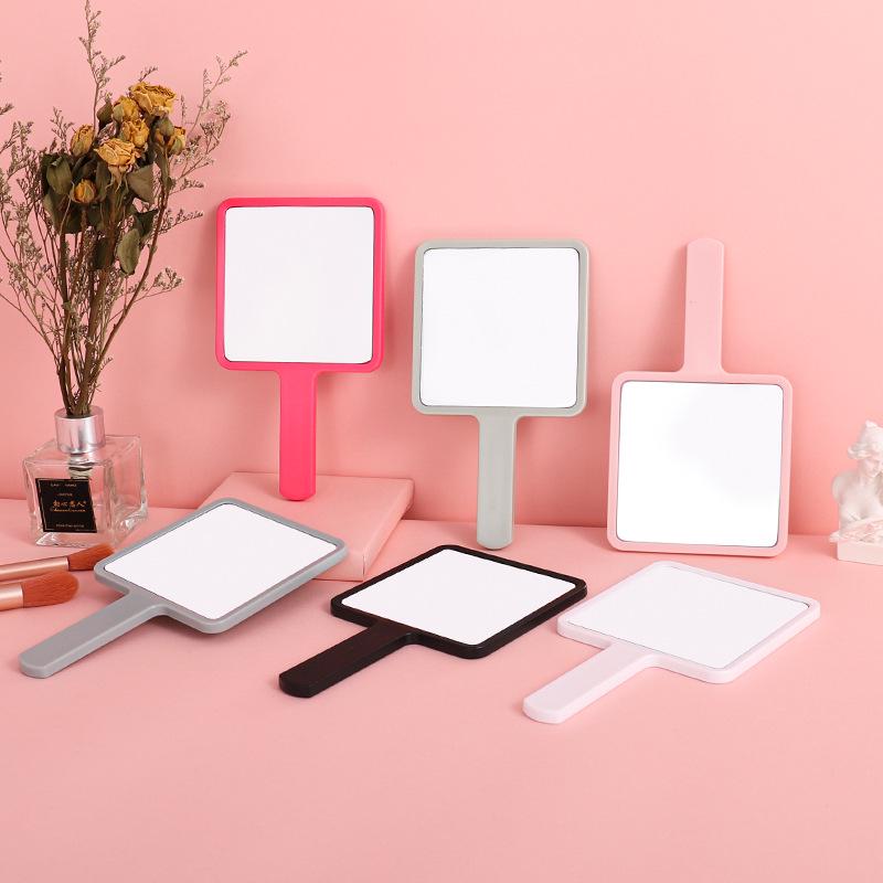 Custom Logo Square Handheld Makeup Mirror - Portable Cosmetic Mirror for Beauty & Gifts