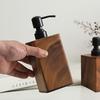 Walnut Press Type Lotion Dispenser Empty Bottle for Shampoo Shower Gel Hotel Toiletries