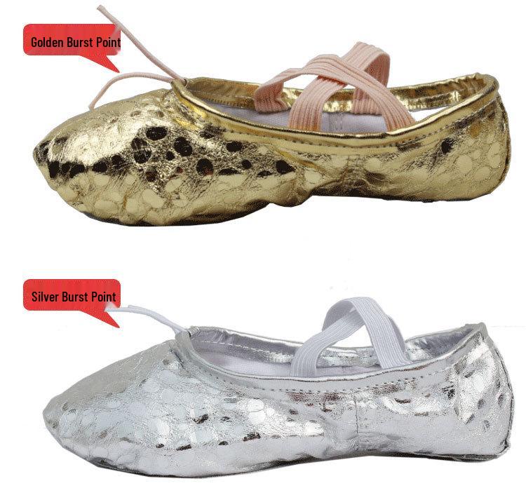Gold Girls' Ballet & Dance Shoes with Soft Sole