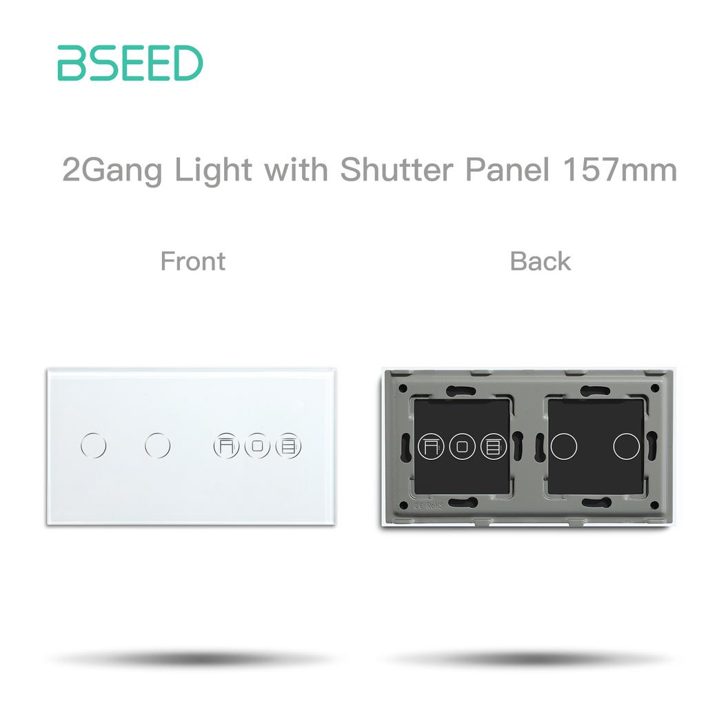 BSEED Interruptor Wifi para Estores de Rolo Tátil Interruptor para Estores Interruptores de Luz Inteligentes Peças de Função Painel de Vidro Combinação Livre DIY