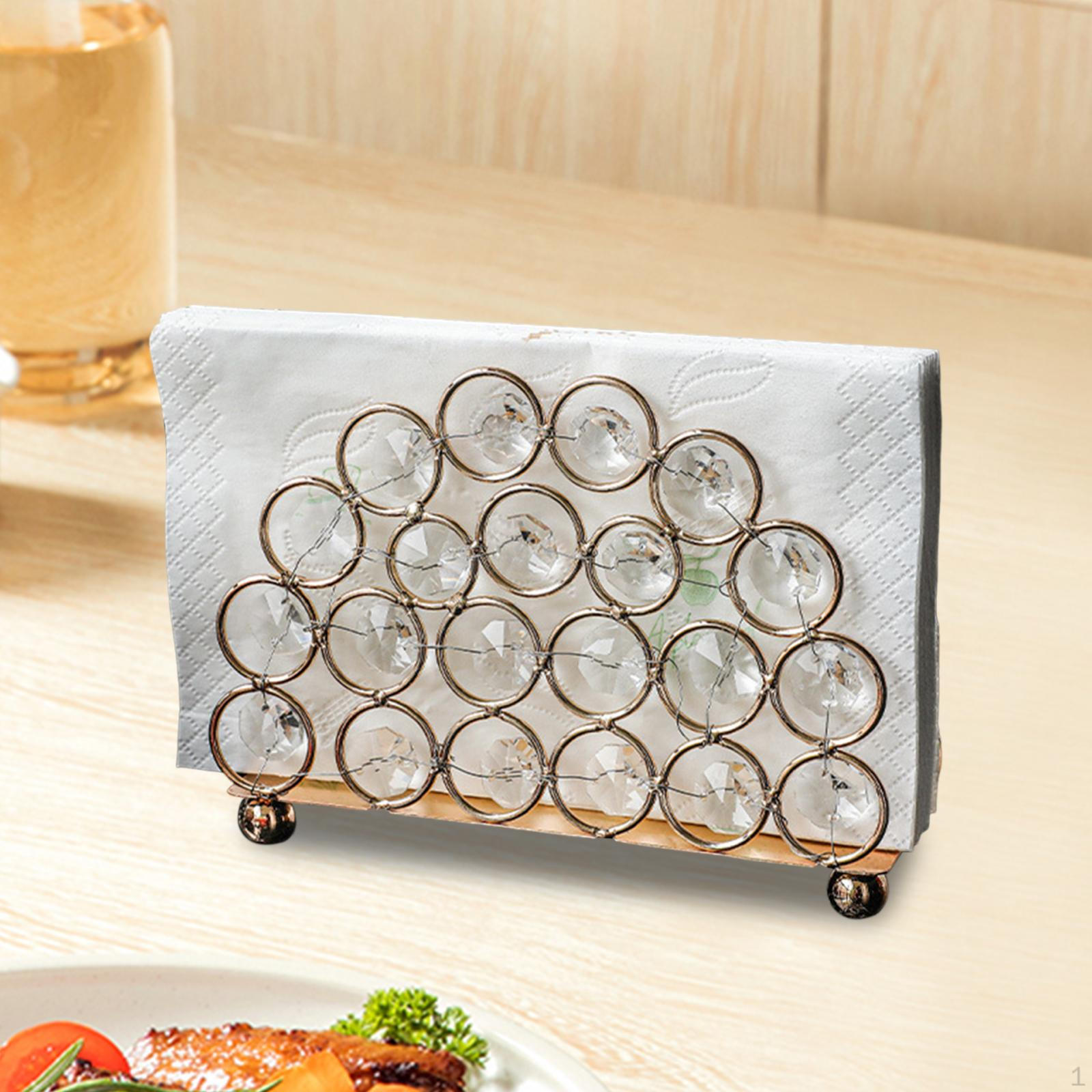 

Napkin Dispenser Desktop Tissue Clamp Home Ornament Nordic Luxury Holder for Dining Room золотий