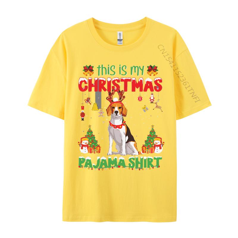 Beagle Christmas This Is My Christmas T Shirts Print Tee Shirts Unisex Casual Plus Size Oversize Graphic Tees