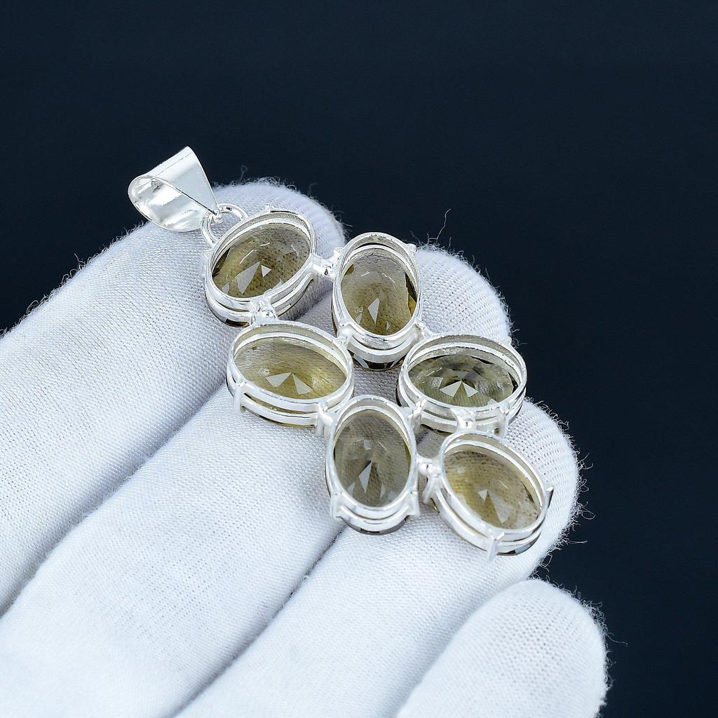 Smoky Quartz Gemstone Pendant 925 Sterling Silver- Handmade Design, Everyday Wear Jewelry, Unique Smoky Quartz Pendant Gift For Mom