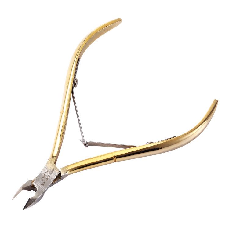Golden Easy-Cut Manicure Set: Cuticle Nipper D-501, Easy-Cut Pusher, Silver Scissors D-07/D-03