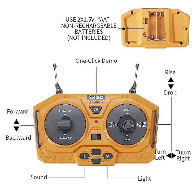 Remote Control Bulldozer Toys 1:24 Rc Trucks Remote Control Excavator For 4-15 Years Kids Birthday SXQ