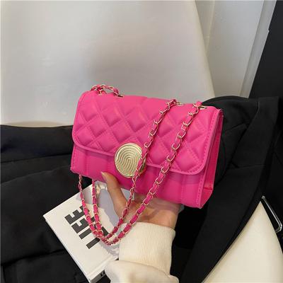 Personalized Versatile Commuter Small Square Bag Diamond Chain Bag Shoulder Bag 2024 Summer New Women's Bag Messenger Bag