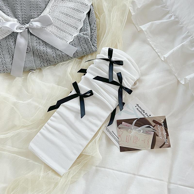 Knee Socks Children'S Summer Thin Mesh Socks Sweet Bow Lolita Socks Pure Wind Calf Stack Socks