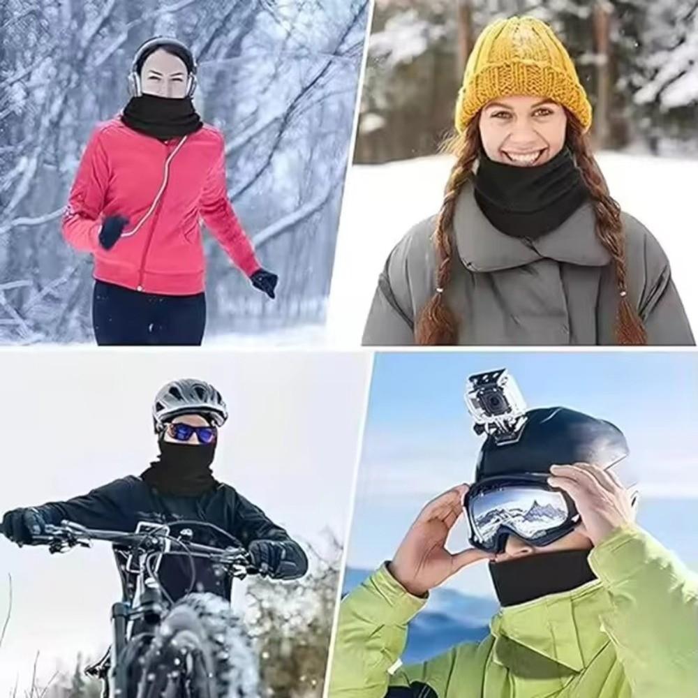 Warm Neck Gaiter Windproof Tube Scarf Unisex Knitted Scarf Skiing