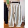 Weitbeinige lässige gebogene Messerhose für Damen im Frühling und Herbst, lockere Passform, hohe Taille, vielseitig, sichelförmige Bananenhose, lange Hose