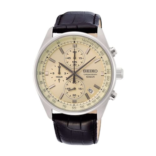 

Seiko SSB383P1 Chronograph Beige Men s Analog Casual Quartz Watch Ships Internationally
