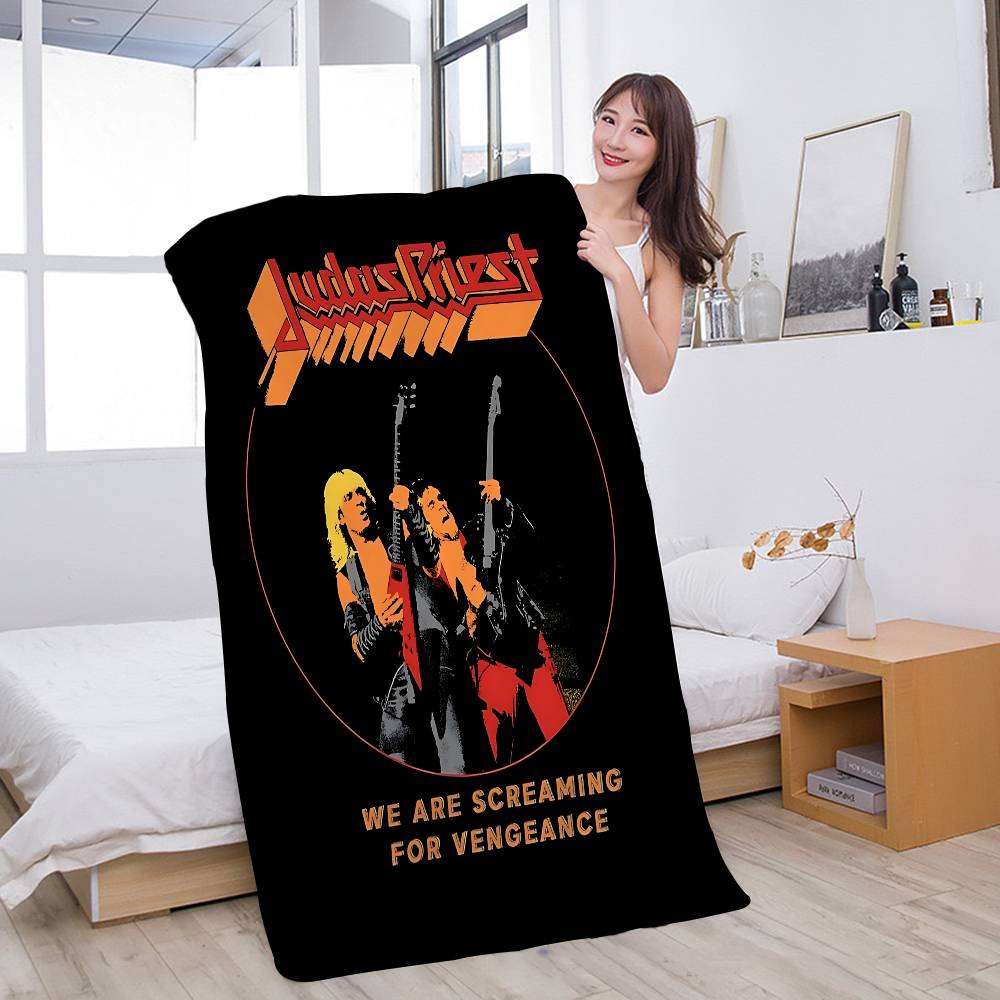 J-Judas Priest Heavy Metal Band Beach Towel Colorful Bath Towels for Girl Microfiber Quick Dry Custom Sand Free