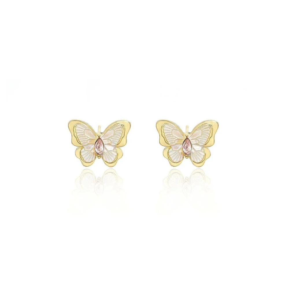 Fashion Zircon Butterfly Korean Ear Cuff Simple Elegant Versatile New Model  for Women Girl Accessories Minimalist Style
