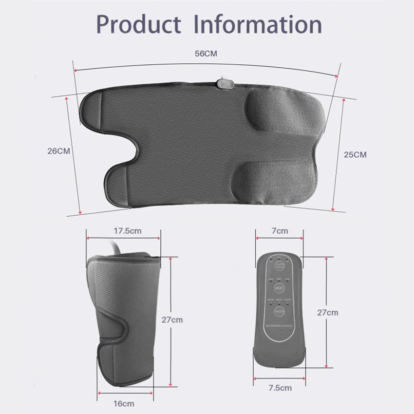 Air Compression Calf Massager Foot Calf Thigh Knee Circulation Heating Massage Instrument Multifunctional Leg Massager