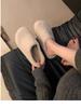 Internet celebrity explosion leopard print bag head hair slippers women wear 2025 autumn and winter new lazy one pedal thick bottom half tray