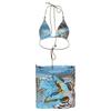 Swimsuit Tie Dye Bikinis Triangle Three Piece Suit Bandage Bathwear Low Waist Biquini Summer Bathsuit Women Swimwear