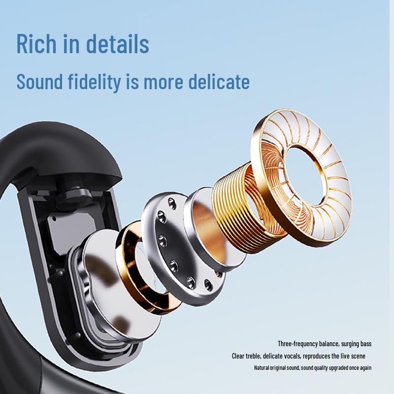 V700 Bluetooth Sport Ear-hook Earphones with Battery Display - Universal Fit, Left & Right