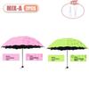 1-2PCS Portable Water Blooming Umbrella Sun Rain Dual Use Black Coating UV Protection Folding Parasol Creative Manual Design