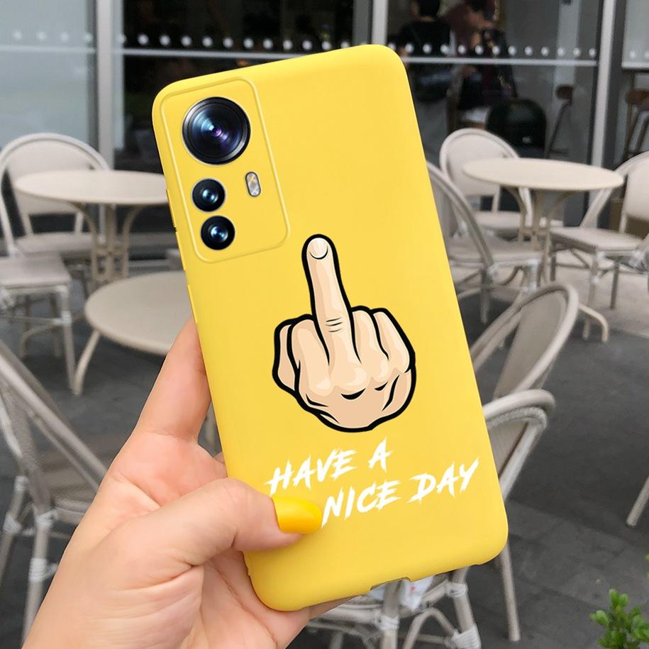 For Xiaomi 12 Pro 5G Case Cute Cartoon Painted Matte Cover For Xiaomi Mi 12 Pro 5G Global Funda on Xiomi 12 Pro Mi12 12X 5G Capa