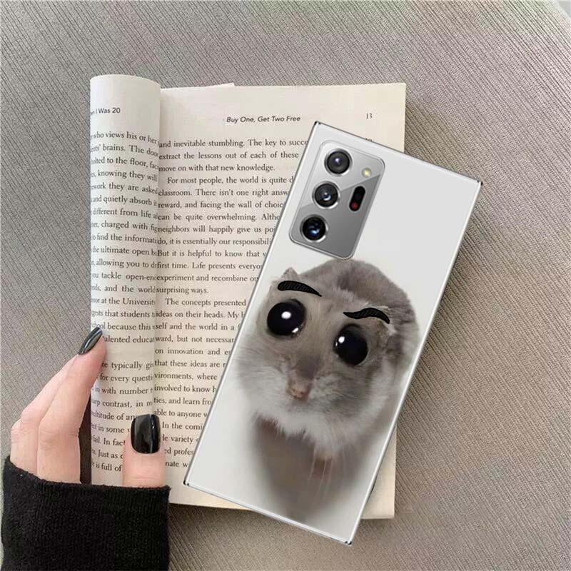 Funny Sad Hamster Meme Phone Case for Samsung A17 A37 A57 A54 A14 A24 A34 A07 A04S A02S A12 A22 A32 A52S A16 A26 A36 A56 A72 Gal