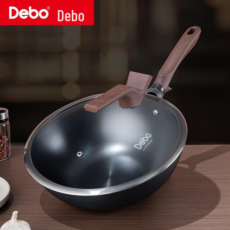 Debo Zenas 32cm Pre-Seasoned Iron Wok