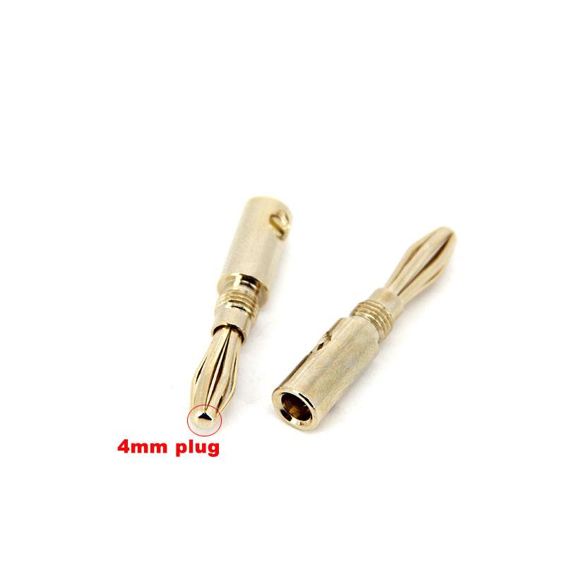 Hochwertige Audio Lautsprecher Schraube 4mm Banane Vergoldet Kupfer Stecker Verbinder Buchse Lautsprecher Verstärker Kabel Stecker Stapelbar