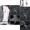 Mens Stainless Steel Jesus Christ Face Crucifix Cross Pendant Necklace Fashionable And Religious