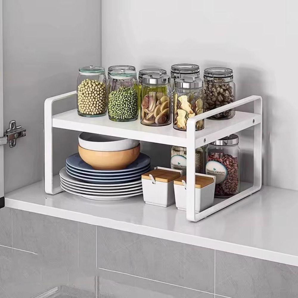 Expandable Kitchenware Storage Rack Layered Retractable Cabinet Shelf  Cabinet Internal