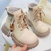 Kids' Genuine Leather Boots - 2025 New Autumn/Winter Velvet Lined Soft Sole Martin Boots for Girls and Boys
