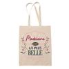 Tote Bag - PLANETEE - Madeleine the Most Beautiful - Jute - Beige - Printed In France