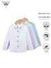 Kids' Pure Cotton White Long-Sleeve School Uniform Shirt