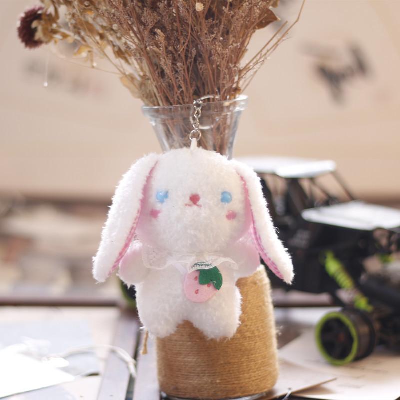 

Fruit Bunny Charming Plush Keychain With Ultrasoft Short Plush Fabric And Cotton Pp Peach Rabbit