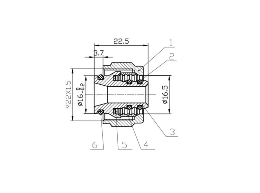 Valx komplet złączek instalacyjnych do rur pex m22x16 mm czarny mat 2 szt.